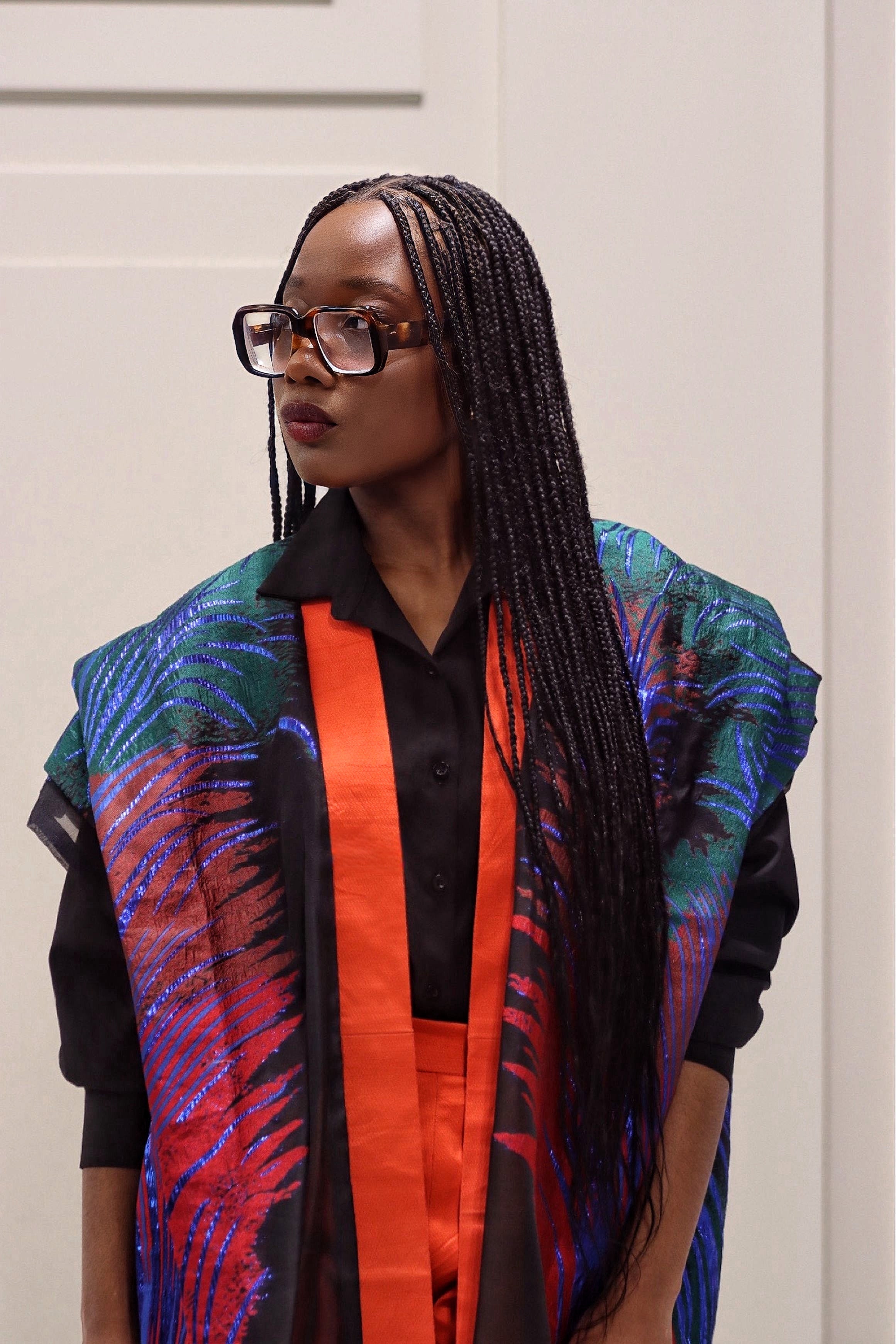 2 Piece - Pant and Organza Top - Orange